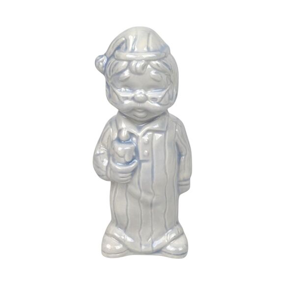 Vintage Ceramic Christmas Figurines: Hand-Painted Pajama Couple - Picture 5 of 6